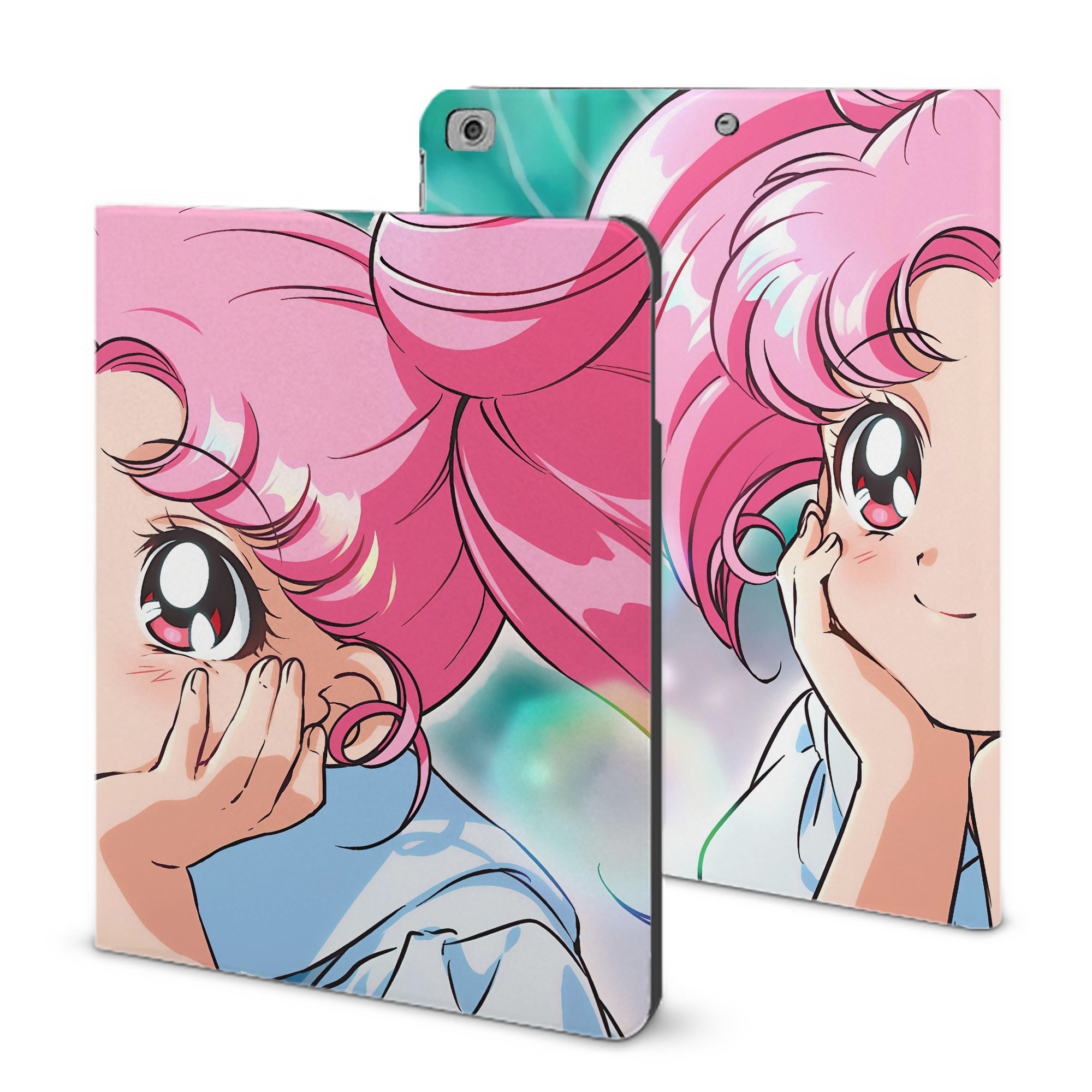（画像用） 美少女戦士セーラームーン Sailor Moon IPad ケース ブック型 PUレザー TPU 耐衝撃 軽量 薄型 ペン収納なし 全面保護 IPad 各モデル対応